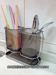 NSITOT utensil holder cutlery holder chopsticks Luxury Drain Storage Holder Nordic Plastic Utensil Drying Rack Spoon Holder Versatile Cutlery Organizer Home