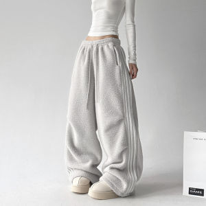 MUYUZI | Thick Fleece Lined Sweatpants Women 1 Pants