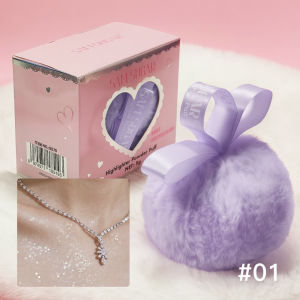 Pink Peach Shining Powder High Glitter แต่งหน้าสําหรับใบหน้า Collarbone เน้นพัฟนุ่ม Multi Use Cosmetic