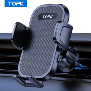 TOPK | TOPK Car Phone Holder Mount Upgraded Metal Hook Cell Phone Holder For Car Air Vent Compatible With All Phones