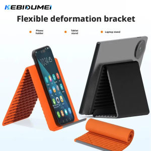 Kebidumei | KEBIDUMEI Foldable Silicone Phone Holder Portable Adjustable Multi-Angle Desktop Stand For Phone Pad Laptop Tablet Home Office