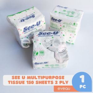 See U Pop Up Multipurpose Tissue 150 sheets 2 ply Tisu Facial Kecil Tisue Meja Makan