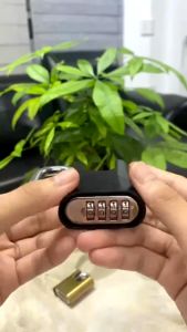 "xả" ố Khoá Mật Mã 4 Mã Số Làm Từ Hợp Kim Kẽm Chống Cắt Chống Gỉ Chắc Chắn Cứng Cáp ( Khóa Chống Trộm )