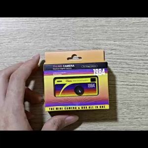 1984 HD1080P Thumb Camera 26g Keychain Recorder 130° Wide Angle Auto Focus Portable Camcorder with Built-in Flash Retro Style