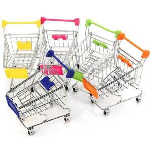 New Mini Shopping Carts Creative Handcart Kids Craft Toy Utility Cart Crafts Display Storage Toys Holder Gifts For Children