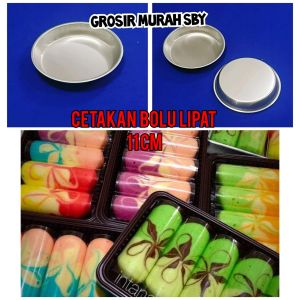 Cetakan bolu lipat 11cm / loyang bolu gulung / cetakan pie susu Bali aluminium