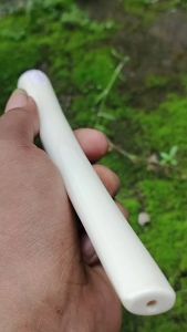 Pipa Gading Lokal Bulat Lengkung Panjang 19cm Mulus
