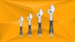 Mỏ lết công cầm tay đa năng INGCO 6" 8” 10” 12" cờ lê thép Cr-V siêu cứng chống rỉ điều chỉnh độ mở sữa chữa tháo mở bulong