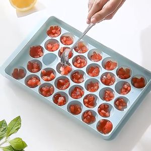 Combo bộ 2 khay làm đá viên tròn nhỏ kích thước 20.5x12.5cm 33 vị trí bằng nhựa PP