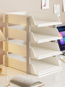 evesigar | Multilevel Book Organizer Desktop Storage Rack
