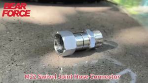 High Pressure Washer Swivel Joint Connector Hose Fitting M22 14mm Anti-tangle Thread 360 Degree Rotation Hose Sprayer Connector