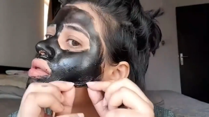 (FDA Approved)120G Bamboo Charcoal Mask with Brush Blackhead Remover Whitehead Instantly Shrink Pore Deep Cleansing Black Mask Blackheads Oil-Control Shrink Pores Deep Cleansing Skin Care Cream