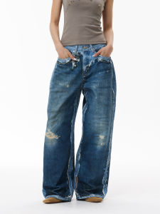 WLNEXT | Retro 3D Direct Spray Denim Jeans