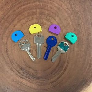 10-20pcs Mixed Color Soft Key Top Cover Caps Case Keyring ID Marker Tags