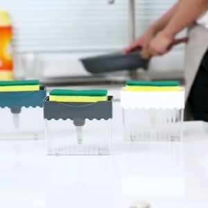 Soap Pump Dispenser Plus Sponge High Quality - Tempat Sabun Cair Cuci Piring