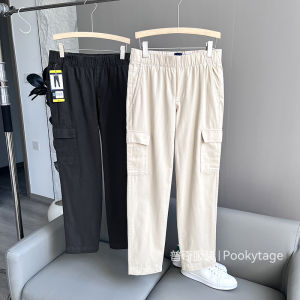 American Style Soft Comfortable Elastic Breathable Casual Pants Spring Summer Couple Loose Waist Workwear Long Trousers