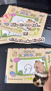 Sách tô màu - Nhật ký của Capybara (64 trang - 31 chủ đề)