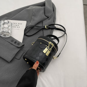 Fashionable Bucket Bag Womens Crossbody Shoulder Handbag Soft PU Leather Korean Style Small Size Trendy Handbag