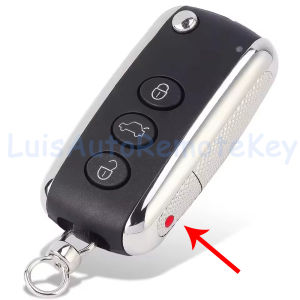 New 3 / 4 Buttons Case Smart Flip Remote Car Key Fob Shell Cover for Bentley Mulsanne Hurtling GT Flying Spur Continental NoLogo