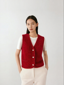 ICICLE | New Year Edition Red Knitted Sweater Vest Cashmere
