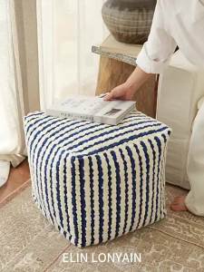 ELIN LONYAIN | French Brittany Stripe Cluster Velvet Multipurpose Cushion