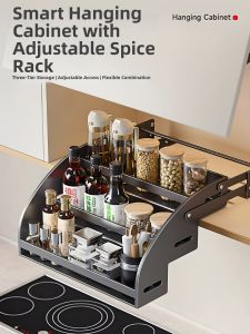 TIJU | Pull-down Storage Rack for Seasonings