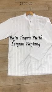 Ezpata Baju Muslim Taqwa Koko Putih Pria Dewasa Bahan Katun Berkualitas  Motif Bordir Lengan Panjang Premium Saku Depan Harga Murah