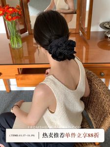 Korean Style Lazy Polka Dot Hair Ties Womens New 2025 Hair Bands Hair Accessories for Bun  out Fashion Hair Bands