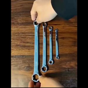 4pcs set E6 E24 Torx Star Wrenches Double End Ring Box Spanner Plum Socket Nut Wrench E8 E10 E12 E14 E18 E20 Spanar tool ratchet Ratcheting Wrench Universal Plum Socket Wrench Set Auto Repair Tools