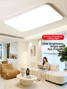 RUILUO | Rectangle Ultra-thin Full Spectrum Modern Minimalist Living Room Bedroom Lamp