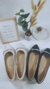 Baellerry Women Footwear: Elegant Crystal Knot Design Flat Shoes For Women