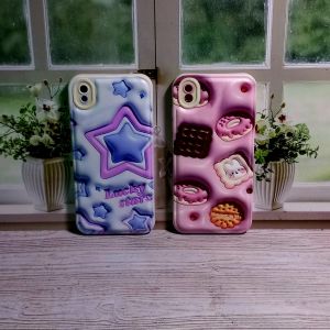 Casing Vivo 1820 1929 Softcase 3D Motif Cookies and Lucky Star Vivo Y91C Y1s