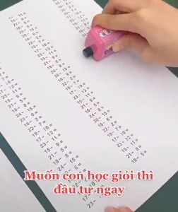Máy In Con Lăn Tạo Phép Tính Cộng Trừ Nhân Chia Cho Bé Học Toán Tại Nhà Tặng Kèm Mực - Máy Tạo Phét Tính Mini / Con Lăn Phép Toán