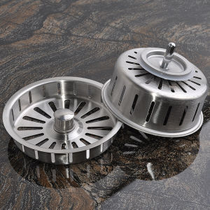 Stainless Steel Kitchen Sink Cover Drain Plug Vegetable Washing Basin Water Stopper Dishwashing Basin Strainer Basket Separator