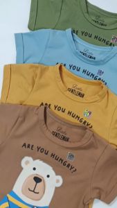 LITTLE GENTLEMAN Baju Bayi Setelan Celana Pendek Usia 3 - 9 Bulan Bahan Katun Adem Baju Daily Anak