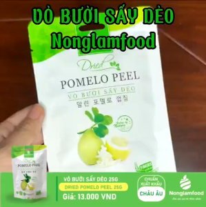 [5 Túi Tặng 1] Combo 5 Vỏ Bưởi Sấy Dẻo Nonglamfood Trái Cây Sấy Dẻo Hàng Chuẩn Xuất Khẩu Túi 25g