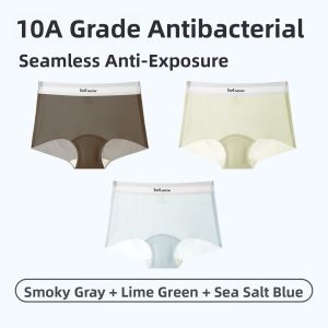 MiiOW | Womens Ice Silk Cotton Underwear Ultra-Thin Cool Feeling Antibacterial Triangle Shorts Comfortable Breathable Summer Briefs