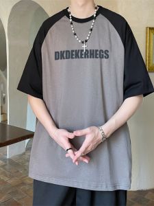 Áo Thun Tay Ngắn Dáng Rộng in Họa Tiết Cổ Tròn Phong Cách Nhật Bản Cổ Điển Mùa Hè Đa Năng Thoải Mái Cho Nam