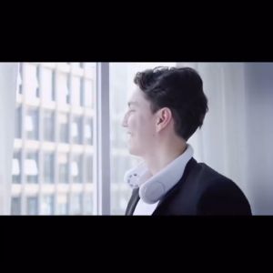 F60 พัดลมคล้องคอ - พัดลมพกพา 4000mAh พัดลมมินิ พัดลมระบายความร้อน พัดลม พัดลมไร้ใบพัด พัดลมไร้สาย พัดลมแรงลมดี