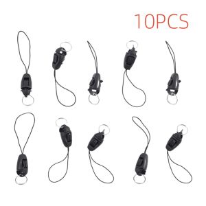 10/14pcs Black Small Rope Head Cell Phone Camera Plastic Small Lanyard Keychain Small Pendant DIY Short Rope