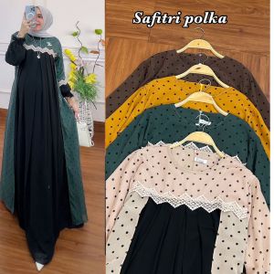 dress cantik polka safitri