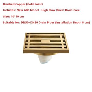 Odor Preventing Blockage Resistant Backflow Prevention Floor Drain Whole Copper