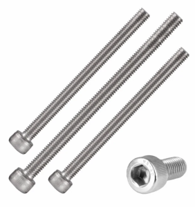 304 Stainless Steel Extended Hex Socket Head Cap Screw Cup Head Full Thread Long Bolt M2mm3m4m5m6 Hardware Tools Fastener