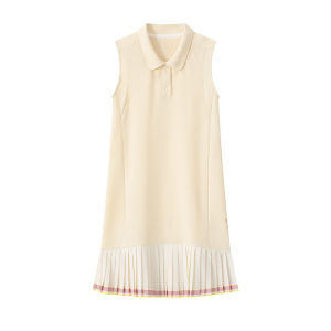 JOLLY BEAN | Sleeveless Polo Collar Dress for Girls Breathable and Spliced Design