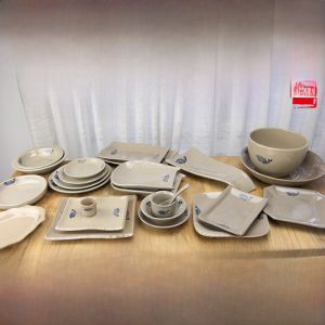 Retro Đất Nung Bộ Đồ Ăn 4 Lẩu Nhà Hàng Bộ Đồ Ăn Bát Đĩa Thìa Cốc Bộ Đồ Ăn Cho Ẩm Thực Trung Quốc