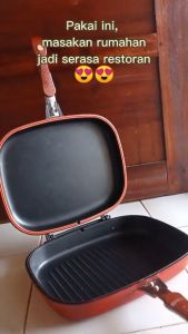 (Bayar Ditempat) Teflon Anti Lengket Happy Call Double Pan Serbaguna - Perangkat Masak Spesial