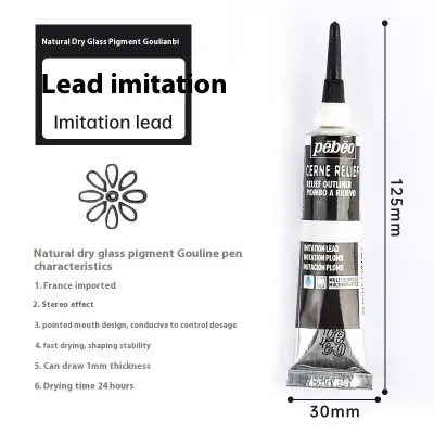 PEBEO Glass Acrylic Paint Outliner 20ML Waterproof Acrylic Paint Tube for Wood Canvas Fabric Painting Glass Pigment Art Supplies