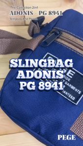 Tas Selempang Bahu Pria 2in1 PEGE Adonis Bisa untuk Pouch Dan Slingbag Kombinasi Coklat - PG 8941