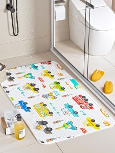 Bathroom Anti-Slip Floor Mat Shower Bathing Room Foot Pad Toilet Waterproof Cartoon Suction Cup Pad Childrens Bath Mat