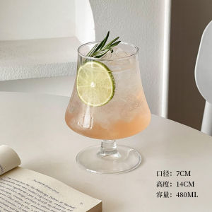 แก้ว Whiskey สไตล์ญี่ปุ่น Amorphous Life แก้วใสสีบริสุทธิ์ทรงระบายอากาศแบบลำลองสำหรับรับประทานเครื่องดื่มแอลกอฮอล์แบบบุหรี่สูง
